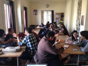 Alumnos y alumnas de la escuela de cine y tv de nuestra escuela, la Factoría del Guion