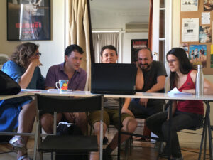 Alumnos y alumnas de la escuela de cine y tv de nuestra escuela, la Factoría del Guion